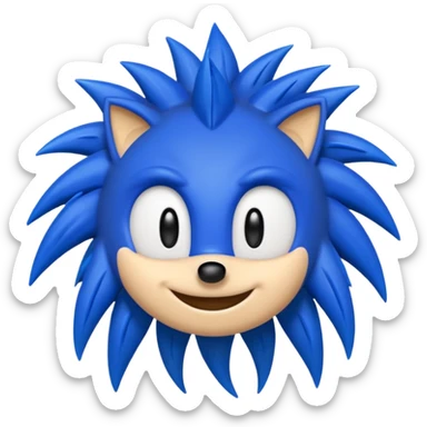 Sonic emoji well made like the original one without any mistakes sticker