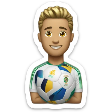 Ronaldo won a world cup and golden ball sticker