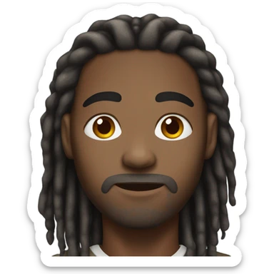 African American man with dreadlocks dark brown eyes  sticker