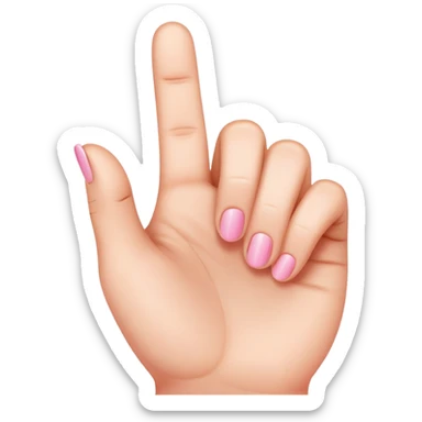 right hand with pinky finger up sticker