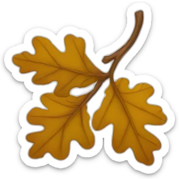oak leaves falling off sticker