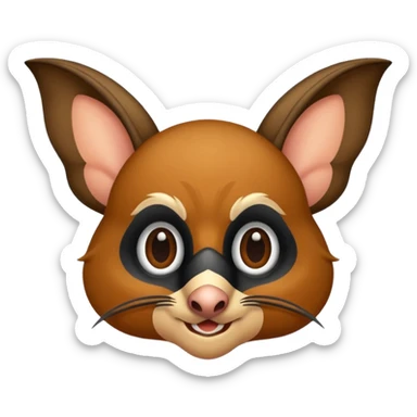 Natürliche Fledermaus ganzkörper sticker