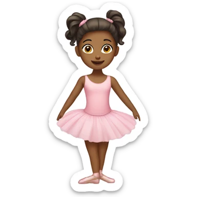Young girl doing ballet sticker