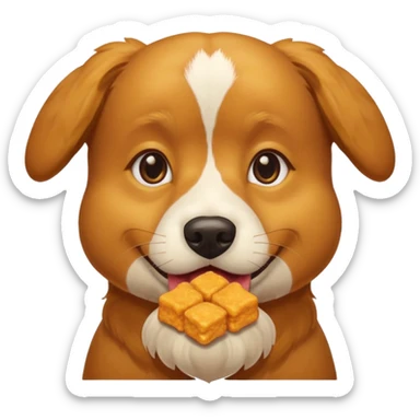 Chicken nuggets eating a dog  sticker