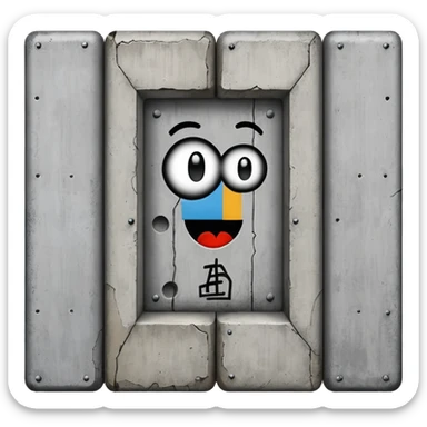 berlin wall long sticker