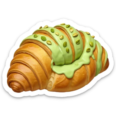Croissant with green pistachio cream sticker