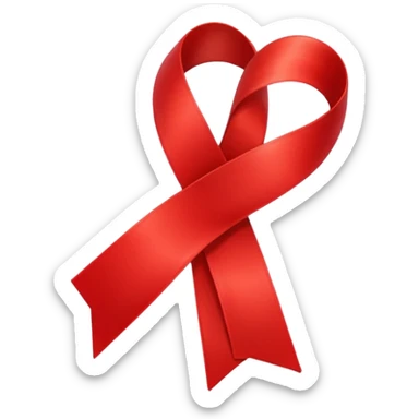 red ribbon sticker