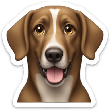 Crazy Braco de weimar brown dog sticker