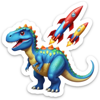 Dinosaurs with Rockets sticker