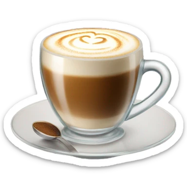glass of cappuccino sticker