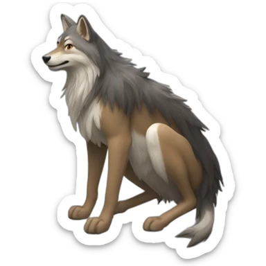 Une araignée sur un loup sticker