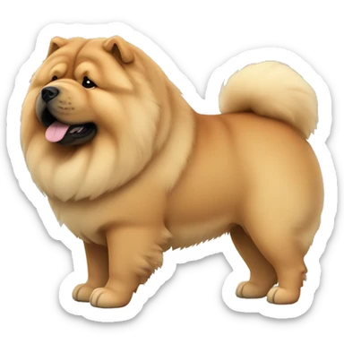 Chow chow with long snout sticker