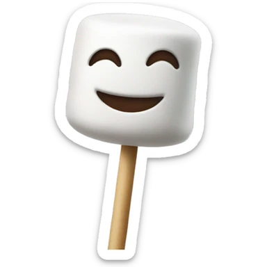 Marshmallow on a stick sticker