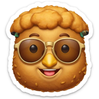 chicken nugget wearing sunglasses sticker