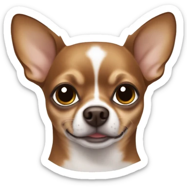 Fully brown chihuahua dark eyes sticker