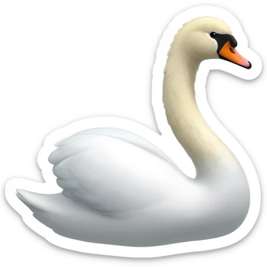 Swan original emohi looking right sticker