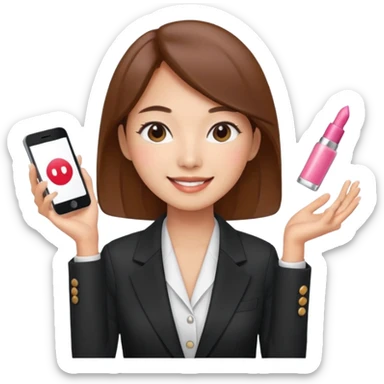 a korean marketing expert women in cosmetics industry sticker