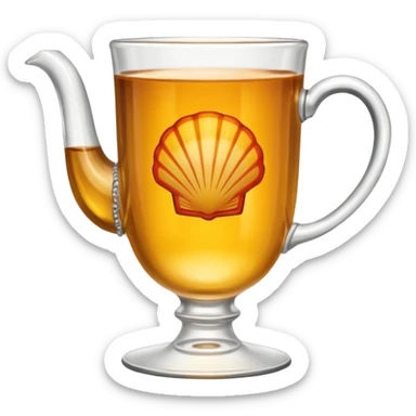 Shell Tea glass  sticker