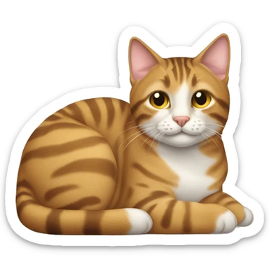 Tabby Cat Loafing  sticker