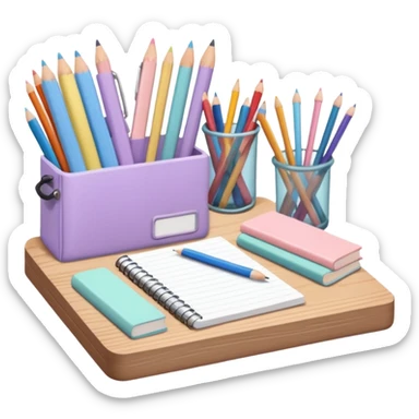 school supplies cottage core  sticker