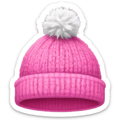 Pink winter hat  sticker