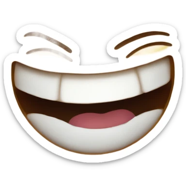 Eye twitching while laughing sticker