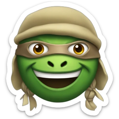 Leonardo tmnt face sticker