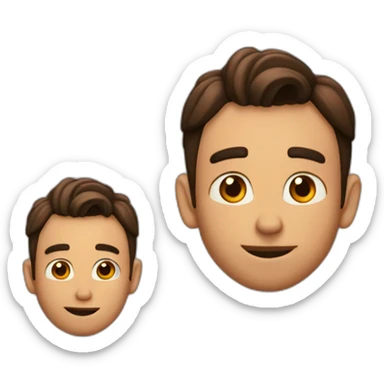 chico con capucha roja y pendiente en una oreja, al estilo pixar sticker