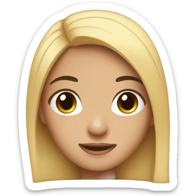 a teenage girl with straight black hair  sticker