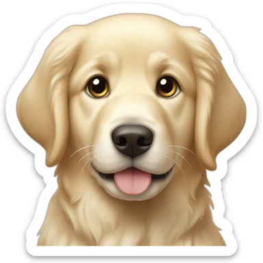 Golden retriever blanc chiot sticker