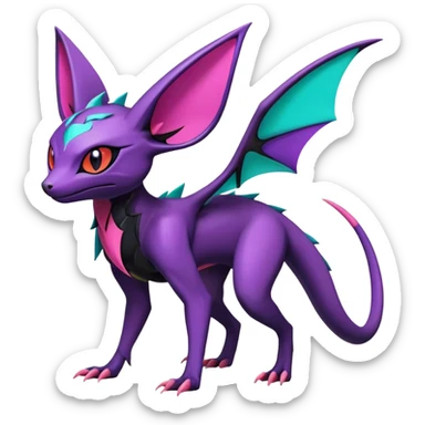 Salandit-Noivern-Espeon-Hybrid (Full body) sticker
