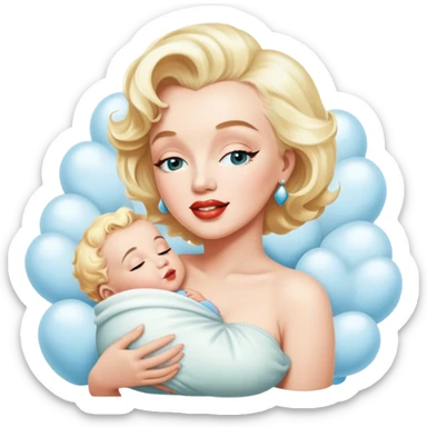 Marilyn Monroe dreaming about baby sticker