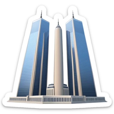 Twin towers sticker