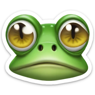 Frog tearing up in eyes sticker