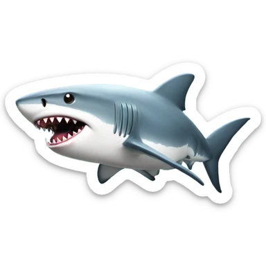 A shark with a laser gun sticker