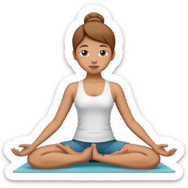 Asiendo yoga sticker