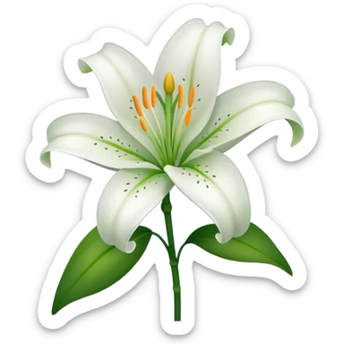 Lily flower sticker