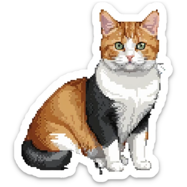 Ginger cat, black and white cat, calico cat, British shorthair cat sticker