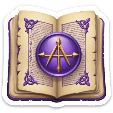 glitter purple Runic Manuscript sticker