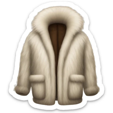 Fur coat sticker