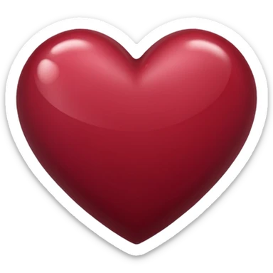 Maroon heart sticker