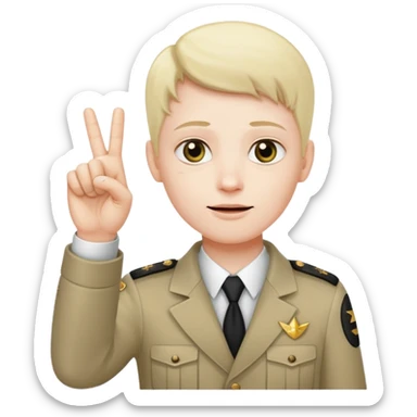 Three-finger salute sticker