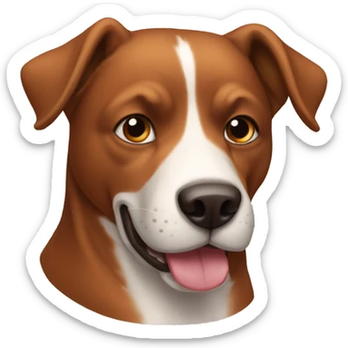 perro marron, alto, patas grandes y panzon sticker