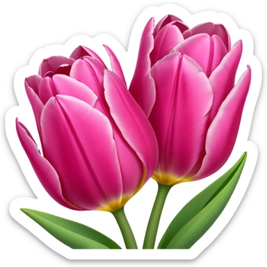 Pink tulips sticker