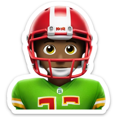 Patrick Mahomes dressed as Kermit the frog sticker