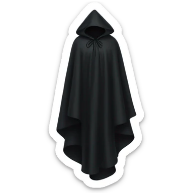 black dress cloak sticker