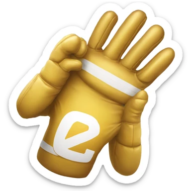 Wide receiver gloves made of butter sticker