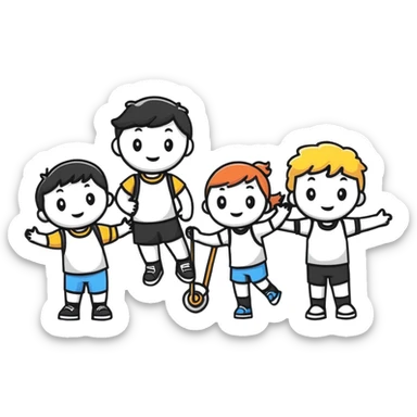 The Goonies group of kids, adventure movie characters sticker