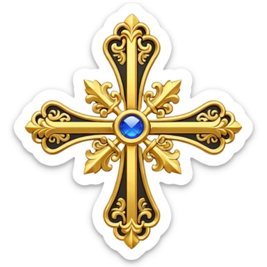 Russian Empire cross  sticker