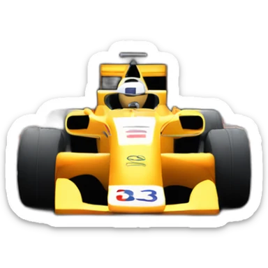 a formula 1 car driving in a tunnel sticker